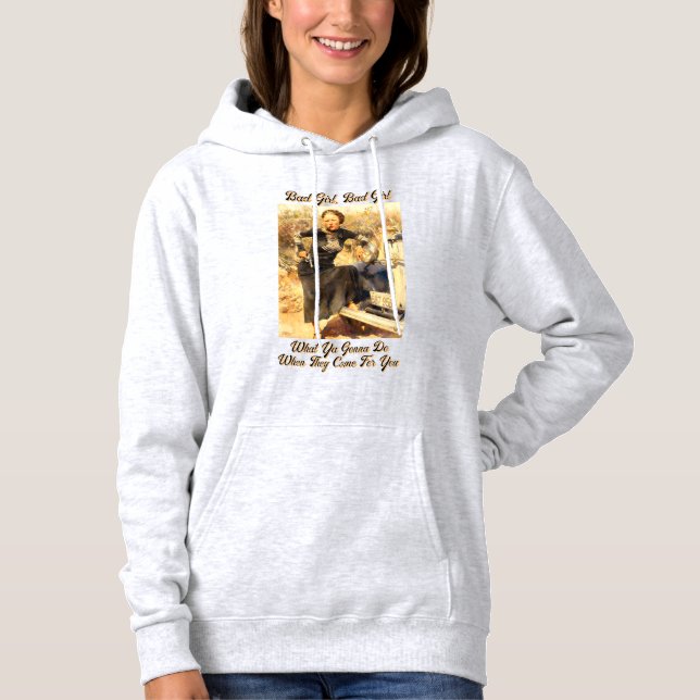 Bonnie Parker Smoking A Cigar 1933 Bad Girl Hoodie (Vorderseite)