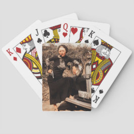 Bonnie Parker Smoking A Cigar 1933 Color Spielkarten