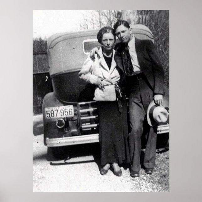 Bonnie Parker und Clyde Barrow 1933 Poster (Vorne)