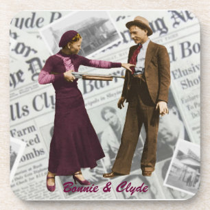 Bonnie Parker und Clyde-Karren Untersetzer