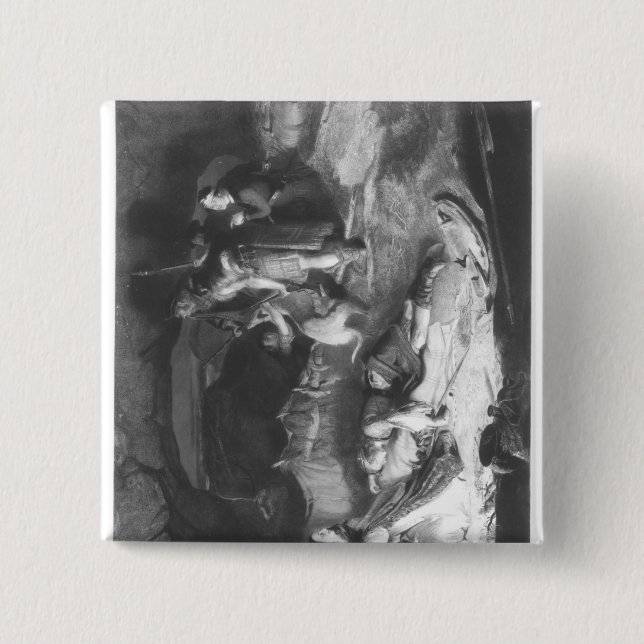 Bonnie-Prinz Charlie beim Verstecken Button (Vorderseite)