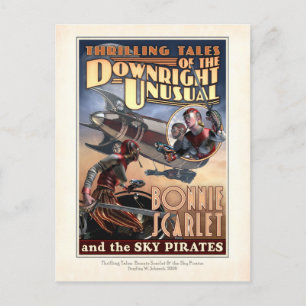 Bonnie Scarlet und die Sky Pirates Postcard Postkarte