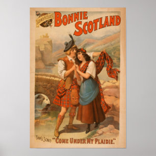 Bonnie Schottland Sidney-R. Ellis' Scottish-Spiel Poster