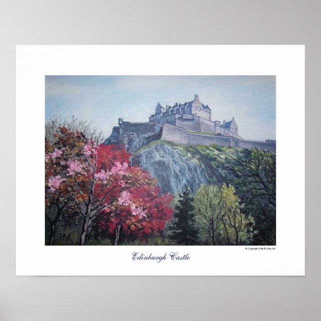 Bonnie Scotland Edinburgh Castle Schottland Kunst Poster (Vorne)