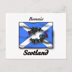 Bonnie Scotland-Flagge Postkarte