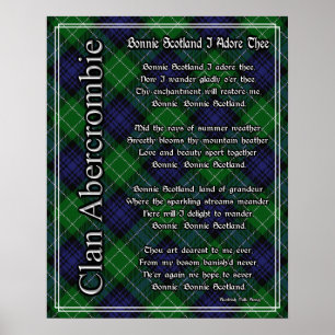 Bonnie Scotland I Adore The Abercrombie Tartan Poster
