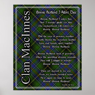 Bonnie Scotland I Adore The Clan MacInnes Tartan Poster