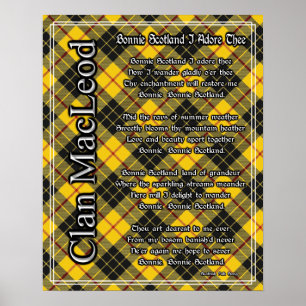 Bonnie Scotland I Adore The Clan MacLeod Tartan Poster