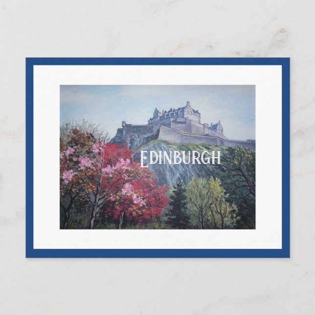 Bonnie Scotland Schöne Burg Edinburgh Castle Kunst Postkarte (Vorderseite)