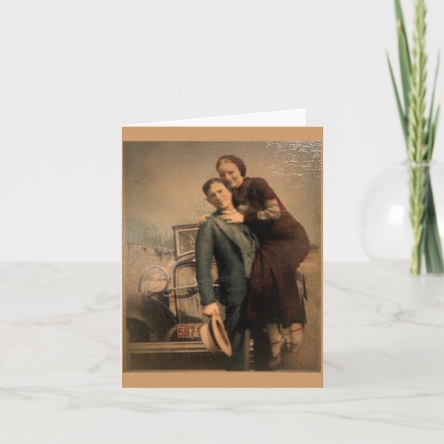 Bonnie u. Clyde Karte (Vorderseite)