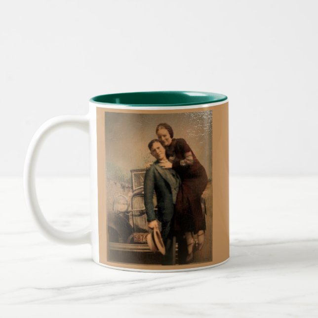 Bonnie u. Clyde Zweifarbige Tasse (Links)