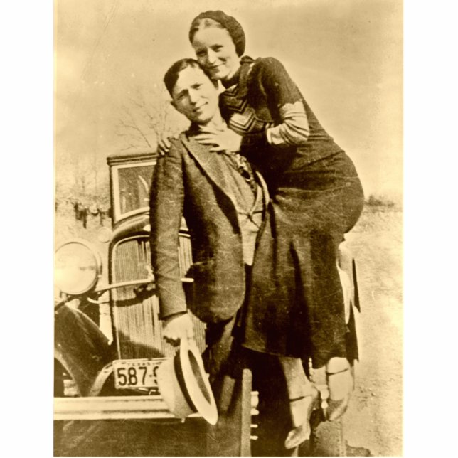 Bonnie und Clyde - Die Barrow Gang Freistehende Fotoskulptur (Vorne)