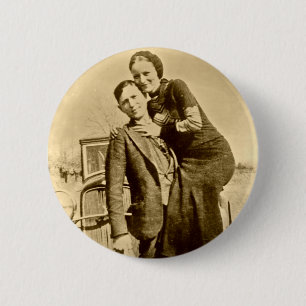 Bonnie und Clyde - die Karren-Gruppe Button