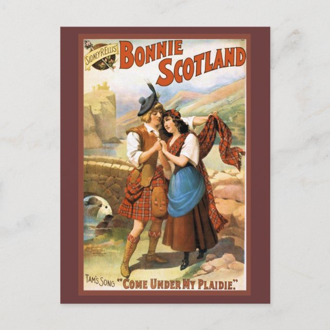 Bonny Schottland Postkarte (Vorderseite)