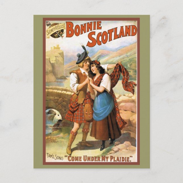 Bonny Scotland Postkarte (Vorderseite)