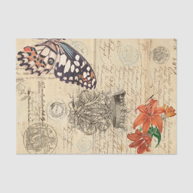 Bono Schmetterling Decoupage Seidenpapier (Vorderseite)
