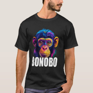 Bonobo Bunter Affe Gesicht Tierliebhaber Männer Fr T-Shirt