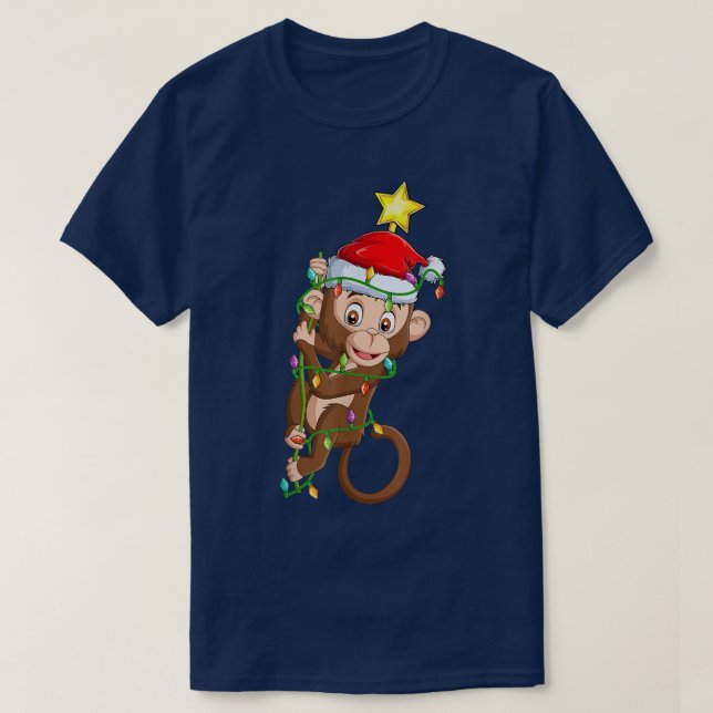Bonobo Lighting Xmas Tree Matching Bonobo Christma T-Shirt (Design vorne)