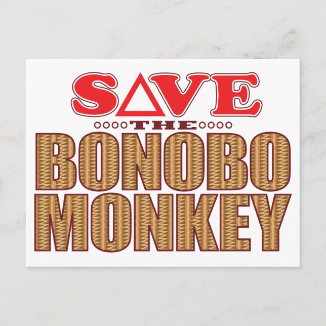 Bonobo Monkey Rett Postkarte (Vorderseite)