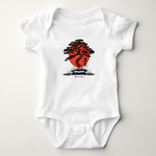 Bonsai Baby Japanisches Kanji Personalisiert Strampler