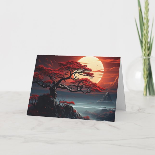 Bonsai Baum  Dankeskarte (Vorderseite)
