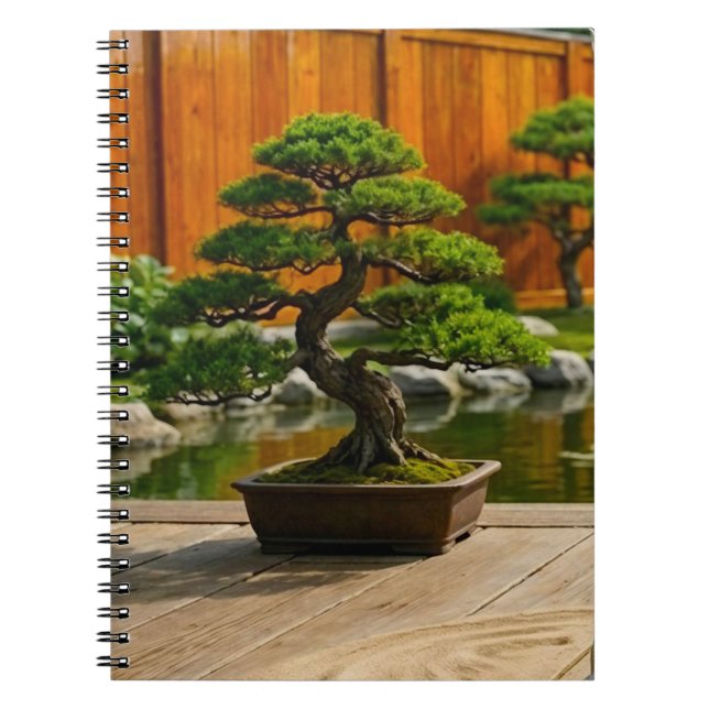 Bonsai-Baum des Drachen der Balance Notizblock (Vorderseite)