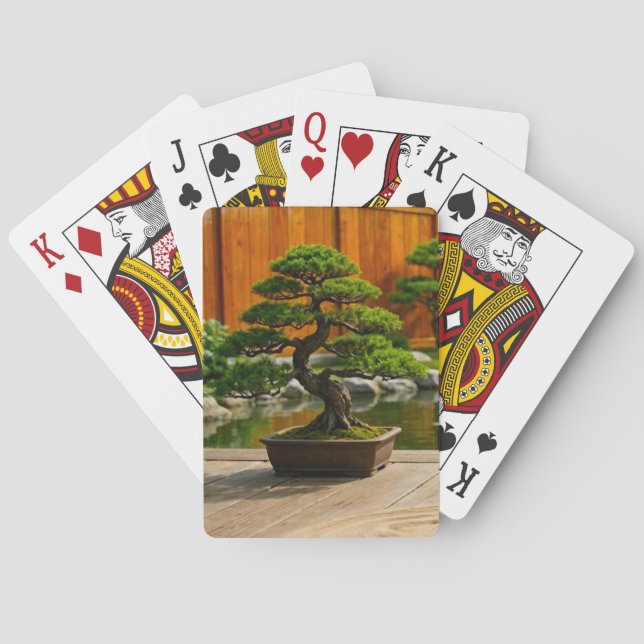 Bonsai-Baum des Drachen der Balance Spielkarten (Rückseite)