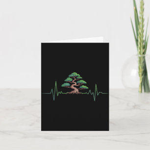 Bonsai-Baum Herzschlag Naturliebhaber für Männer F Karte