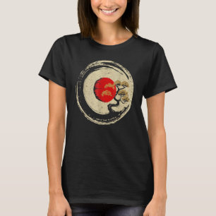 Bonsai-Baum im japanischen Zen-buddhistischen Enso T-Shirt