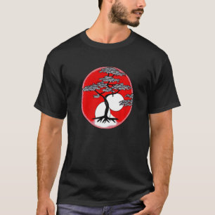 Bonsai-Baum Japanische Kalligrafie Gartenpflanze N T-Shirt