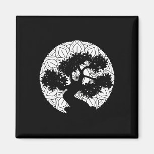 Bonsai-Baum-Mandala-Zen-Buddhistischer-Yoga  Magnet