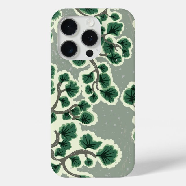 Bonsai-Baum-Muster Case-Mate iPhone Hülle (Rückseite)