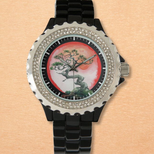 Bonsai bei Sunset Armbanduhr (Von Creator hochgeladen)