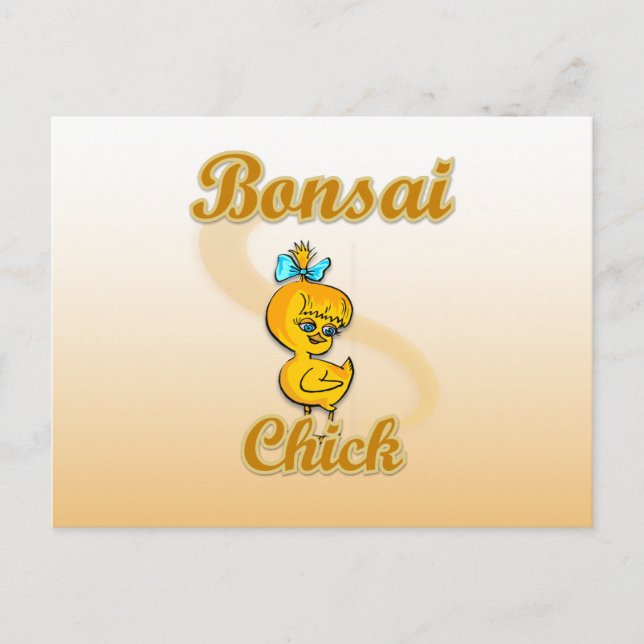Bonsai Chick Postkarte (Vorderseite)
