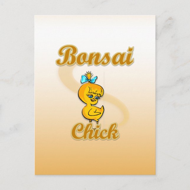 Bonsai Chick Postkarte (Vorderseite)