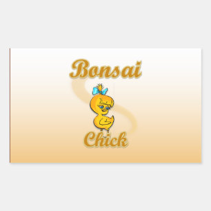 Bonsai Chick Rechteckiger Aufkleber