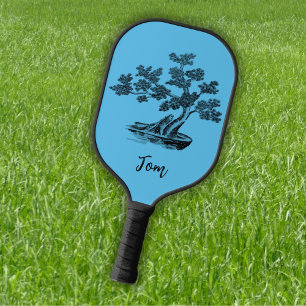 Bonsai - Chinesischer Stil - schwarz und weiß Pickleball Schläger