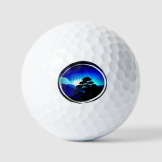 Bonsai in blau golfball