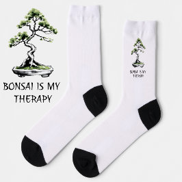 Bonsai ist meine Therapie lustiger Spruch für Bons Socken