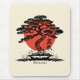 Bonsai Japanisches Kanji Personalisiert Mousepad