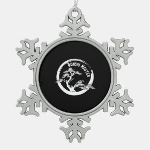 bonsai master japanisch bonsai tree art circle schneeflocken Zinn-Ornament