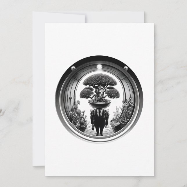 Bonsai Mind: Eine surreale Pflanze Fusion | Fishey Einladung (Vorderseite)