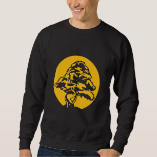Bonsai mit Sonnenuntergang Sweatshirt