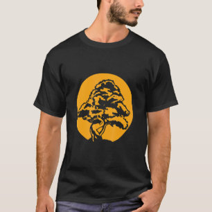 Bonsai mit Sonnenuntergang T-Shirt