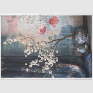 Bonsai Oriental Floral Still Life Seidenpapier