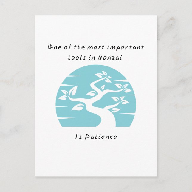 Bonsai Patience Postcard Postkarte (Vorderseite)
