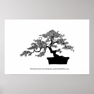 Bonsai Poster mit Text