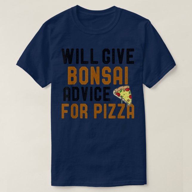 Bonsai Ratgeber für Pizza Funny Pizza Liebe T-Shirt (Design vorne)