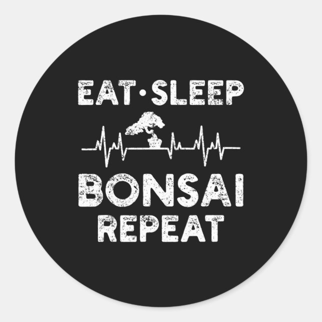 Bonsai Runder Aufkleber (Vorderseite)