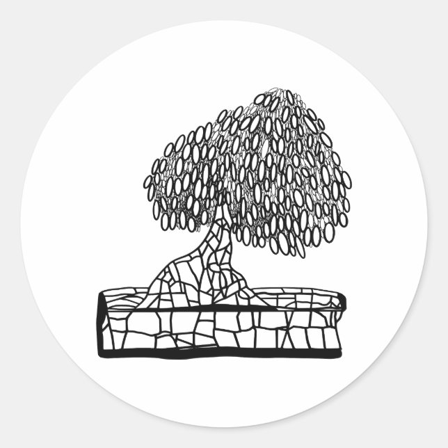 BONSAI RUNDER AUFKLEBER (Vorderseite)